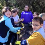 2015.  CHSS students sifting for finds at the excavation site.