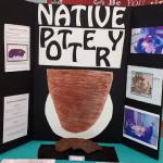 CHSS students' display of the Native American Pot Rim that they put together and placed on display for the community/public. 2015