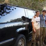 One of our Corporate Sponsors, Island Cruisers has been a huge asset to the CAS Digs!!  Seen here from Left to Right, UoB student Ryan Neal, Alexis Ohman, and UoB student Millie Parr.